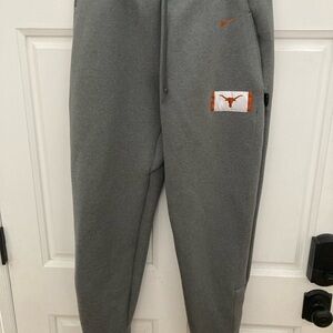 Nike University of Texas on field apparel gray sweatpants - magnetic leg closure